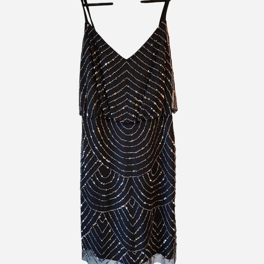 Adrianna Papell Beaded Cocktail Dress